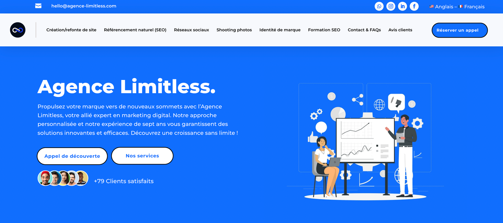 Creation site internet agence-limitless.com